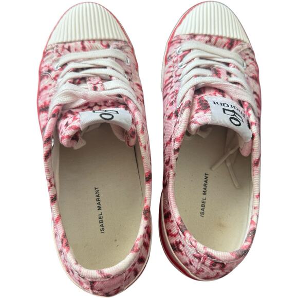 ISABEL MARANT Binkoo Tie Dye Canvas Sneakers Size 37 - Picture 7 of 9